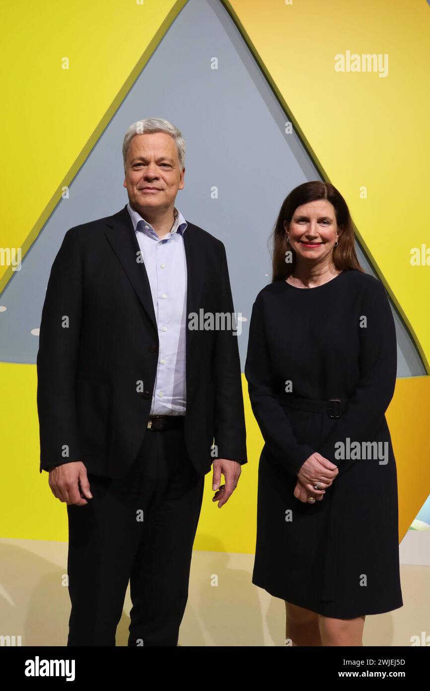 15.02.2024, Frankfurt, DEU Jahrespressekonferenz der Commerzbank AG. Manfred Knof, Vorstandsvorsitzender der Commerzbank AG und Bettina Orlopp, Stellvertretende Vorsitzende, Chief Financial Officer *** 15 02 2024, Frankfurt, DEU Jahrespressekonferenz der Commerzbank AG Manfred Knof, Vorsitzender des Vorstands der Commerzbank AG und Bettina Orlopp, stellvertretende Vorsitzende, Chief Financial Officer Stockfoto