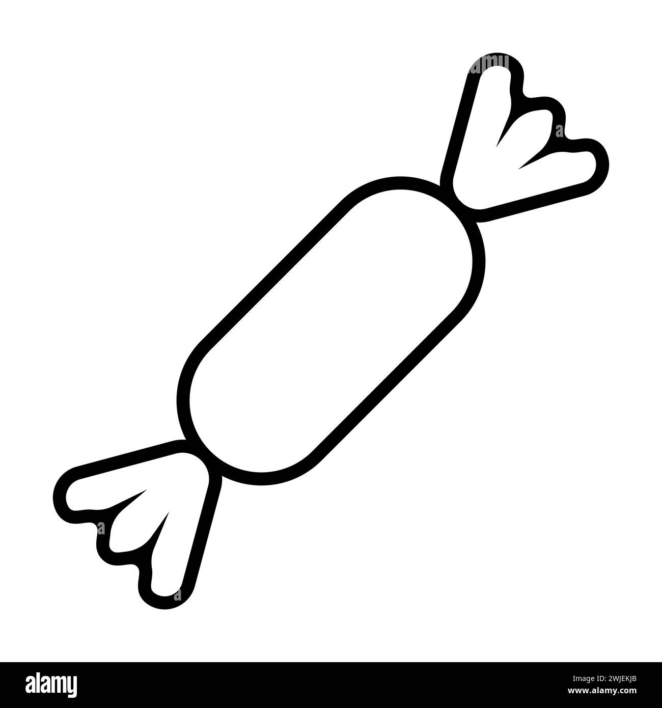 Karamell-Süßigkeiten-Icon, süße leckere Süßigkeiten in der Verpackung, Süßwaren-Produkt Stock Vektor