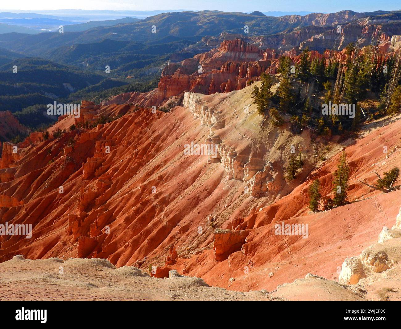 Die spektakulär gefärbten und erodierten Canyons aus Zedernholz brechen das Nationaldenkmal vom höchsten Aussichtspunkt im Südwesten utahs in der Nähe von brian Head Stockfoto