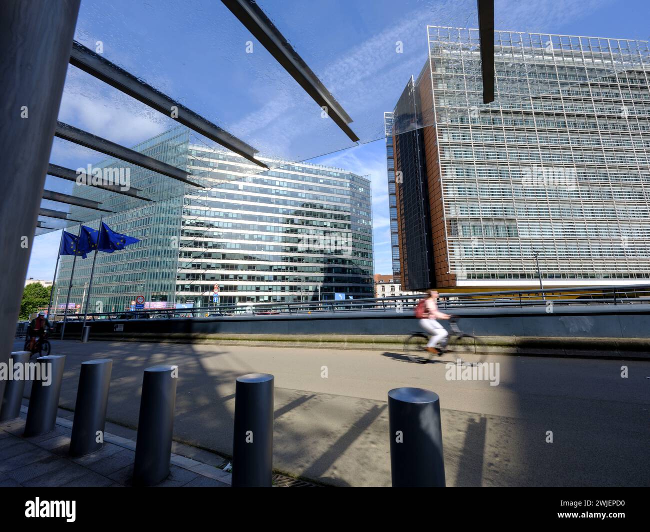 Belgien, Brüssel: Das Berlaymont-Gebäude, Sitz der Europäischen Kommission Stockfoto