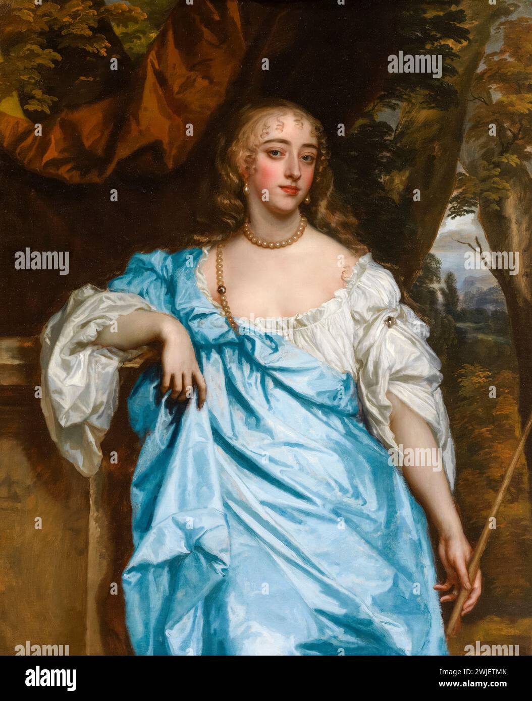 Mary Bagot (1645–1679), Gräfin von Falmouth und Dorset, englische Höferin und Geliebte von König Karl II., Porträtgemälde in Öl auf Leinwand von Sir Peter Lely, 1664-1665 Stockfoto