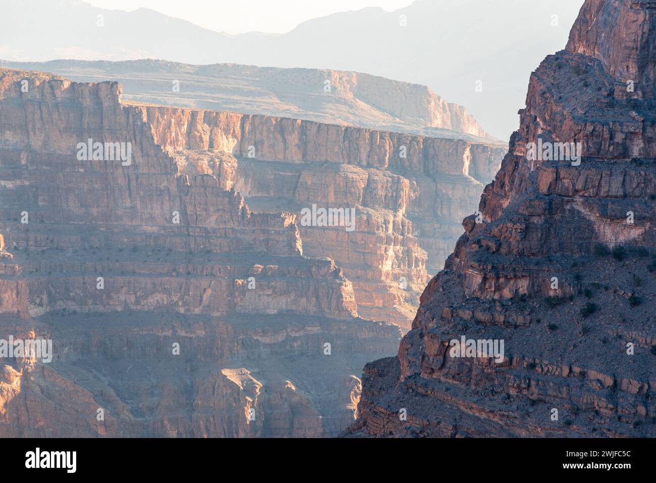 Jebel Shams, Balcony Walk Trial, Oman, Ad Dakhiliyah Governorate, Al Hajar Mountains Stockfoto