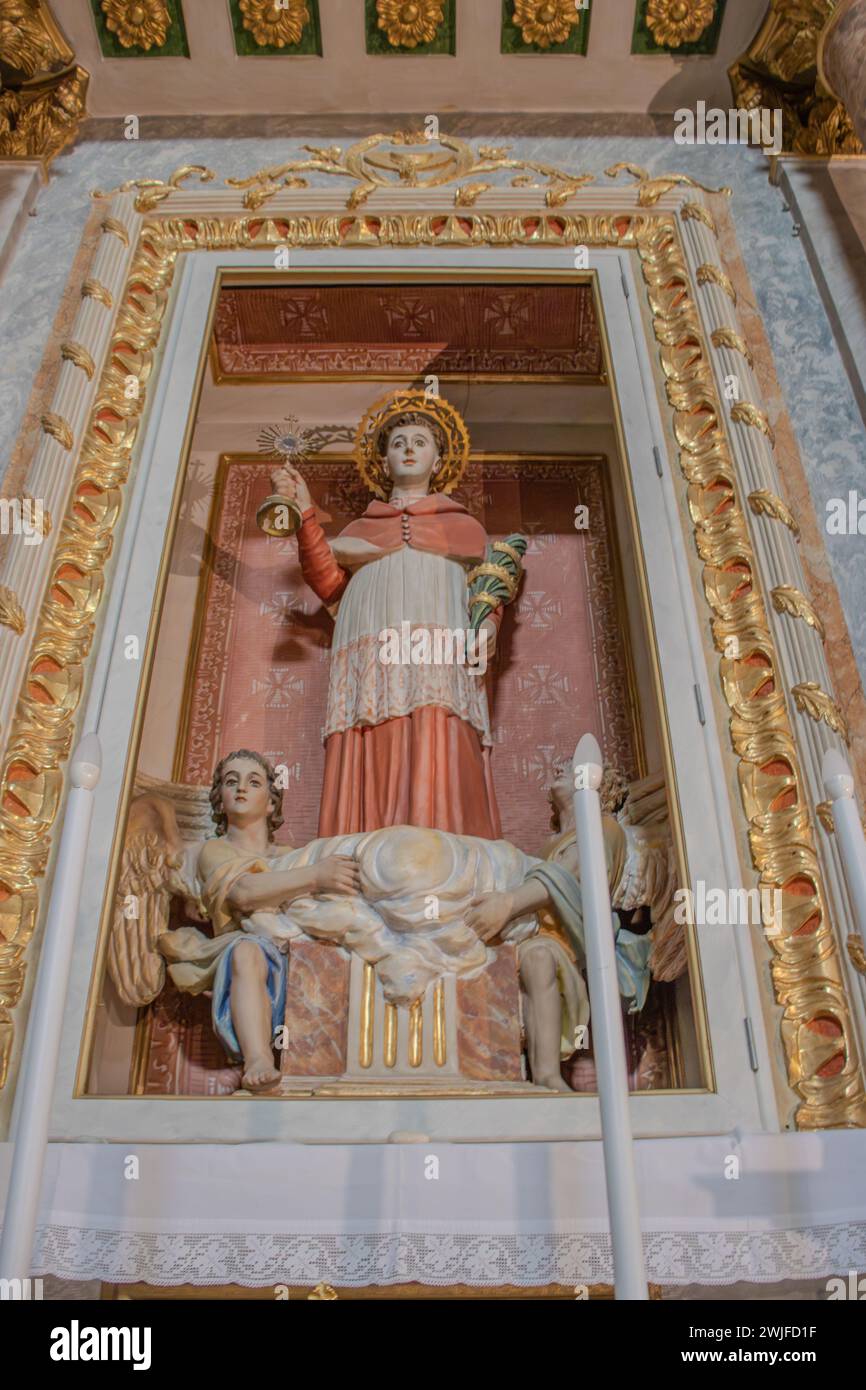 Heilige Pracht: In Der Kirche San Roque, Oliva, Spanien Stockfoto