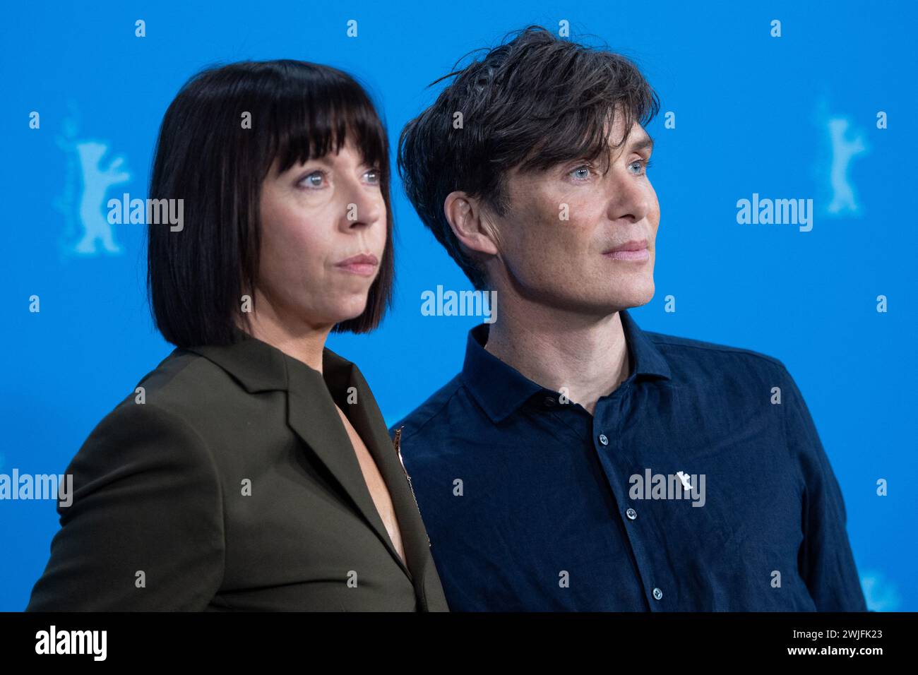 Berlin, Deutschland. Februar 2024. Eileen Walsh und Cillian Murphy nahmen am 15. Februar 2024 an den Small Things Like These Photocall während des 74. Berlinale International Film Festival Berlin im Grand Hyatt Hotel in Berlin Teil. Foto: Aurore Marechal/ABACAPRESS.COM Credit: Abaca Press/Alamy Live News Stockfoto