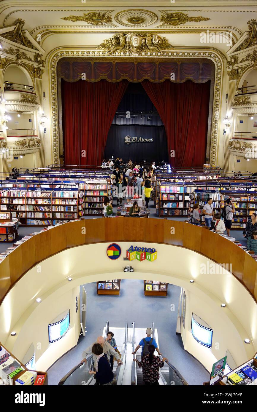 El Ateneo Grand Splendid Bookstore, ehemals Theater, Buenos Aires, Argentinien, Suth America Stockfoto