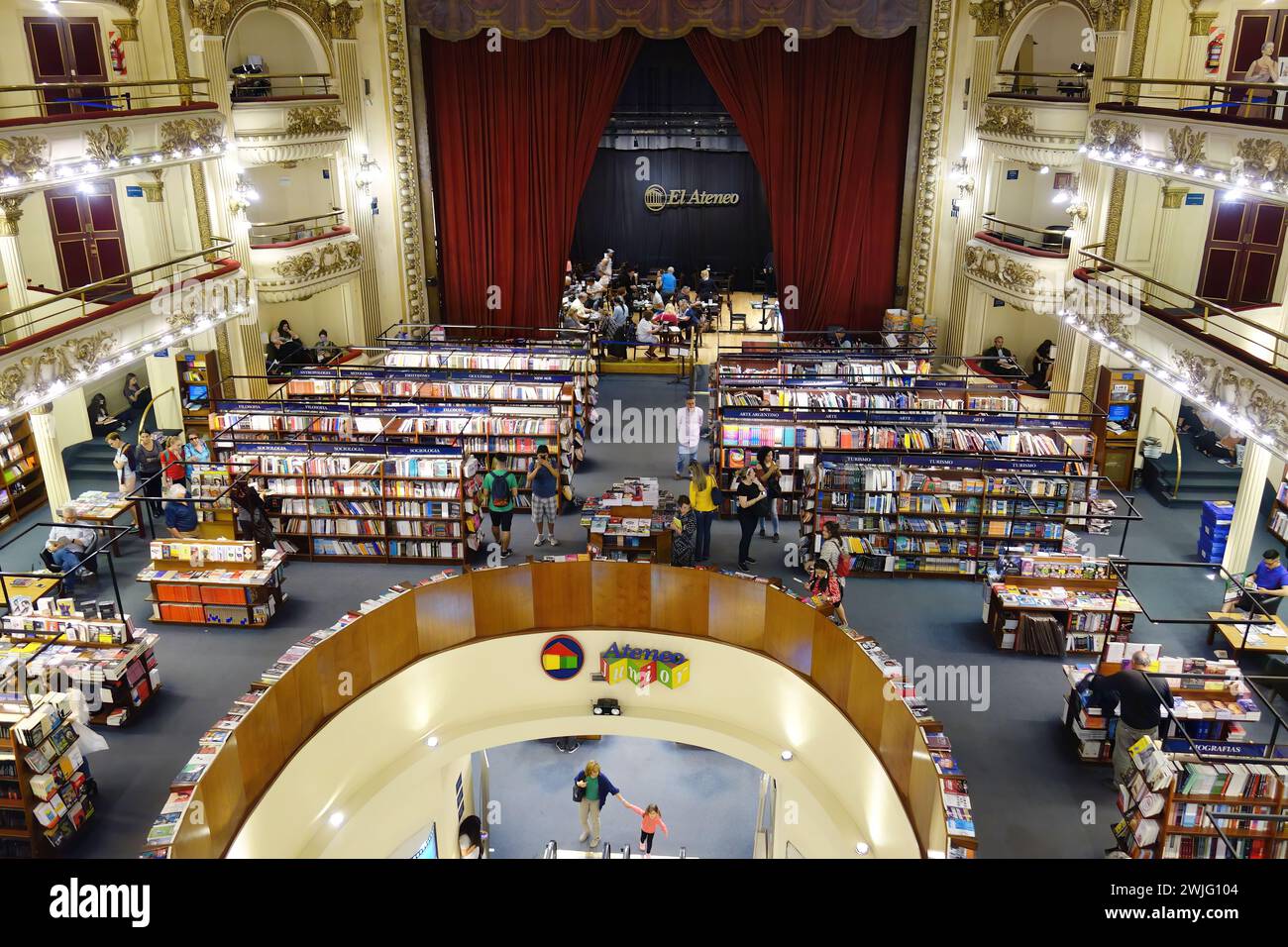 El Ateneo Grand Splendid Bookstore, ehemals Theater, Buenos Aires, Argentinien, Suth America Stockfoto
