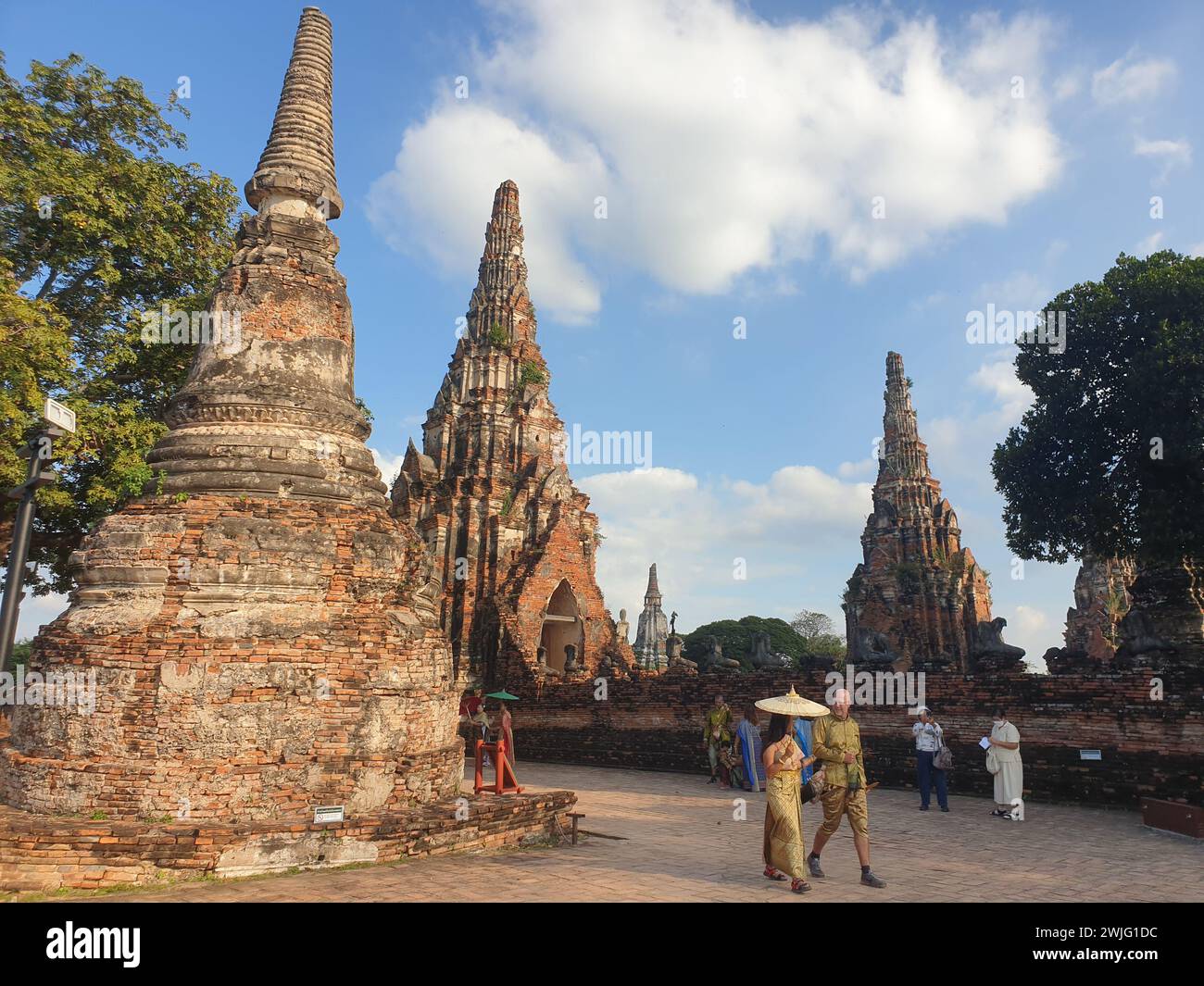 Wat Chaiwattharam in Ayutthaya Stockfoto