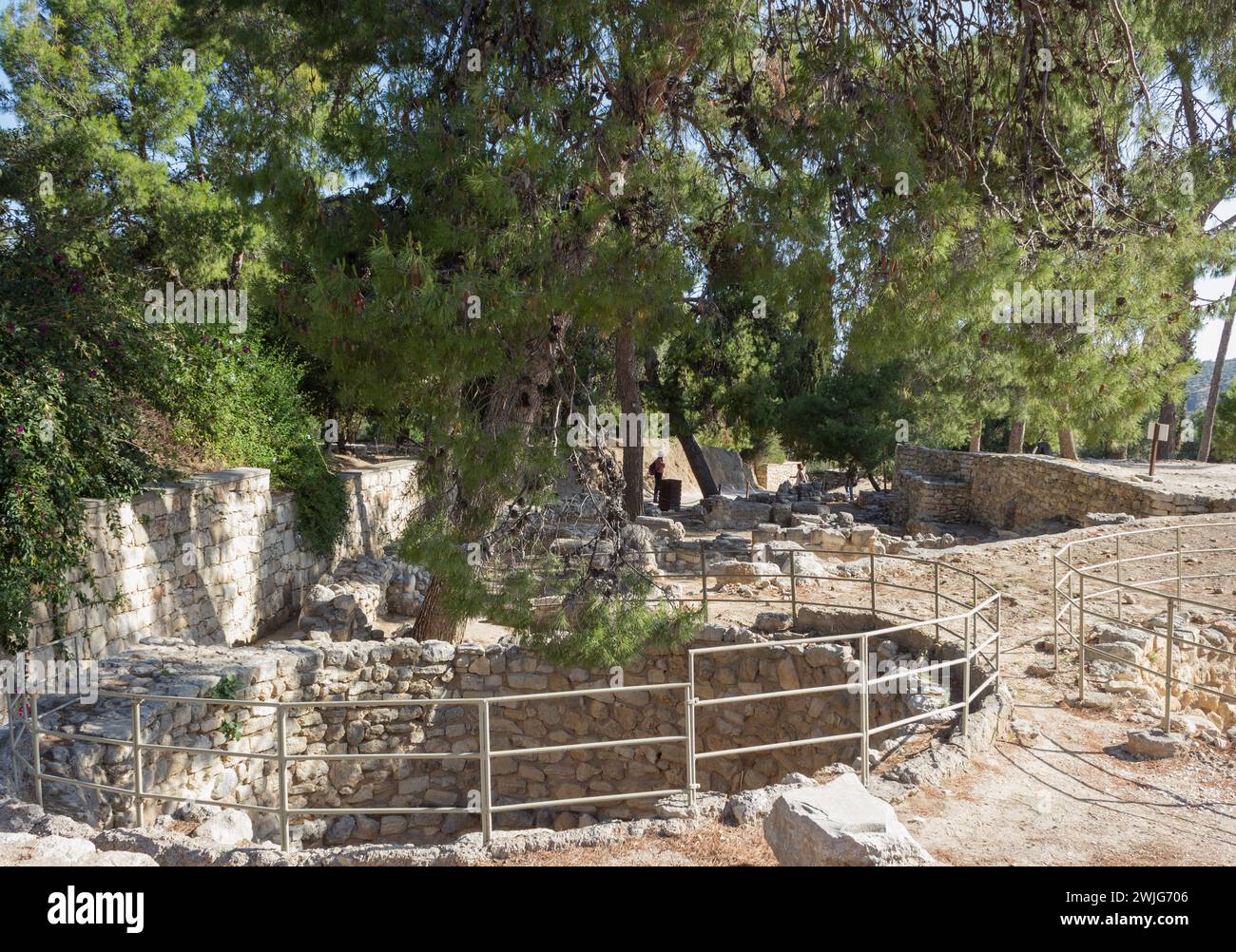 Palast von Minos, archäologische Stätte aus der Bronzezeit von Knossos, Heraklion, Kreta, Griechenland. Stockfoto