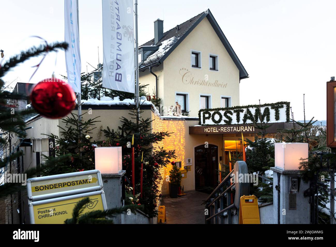 Postamt Christkindl Steyr, Oberösterreich, Österreich Stockfoto