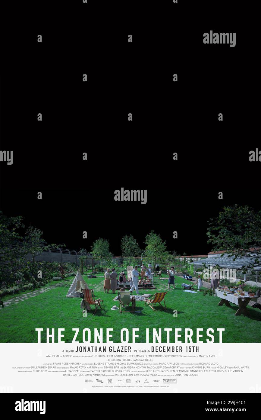Das Filmposter „Zone of Interest“ Stockfoto