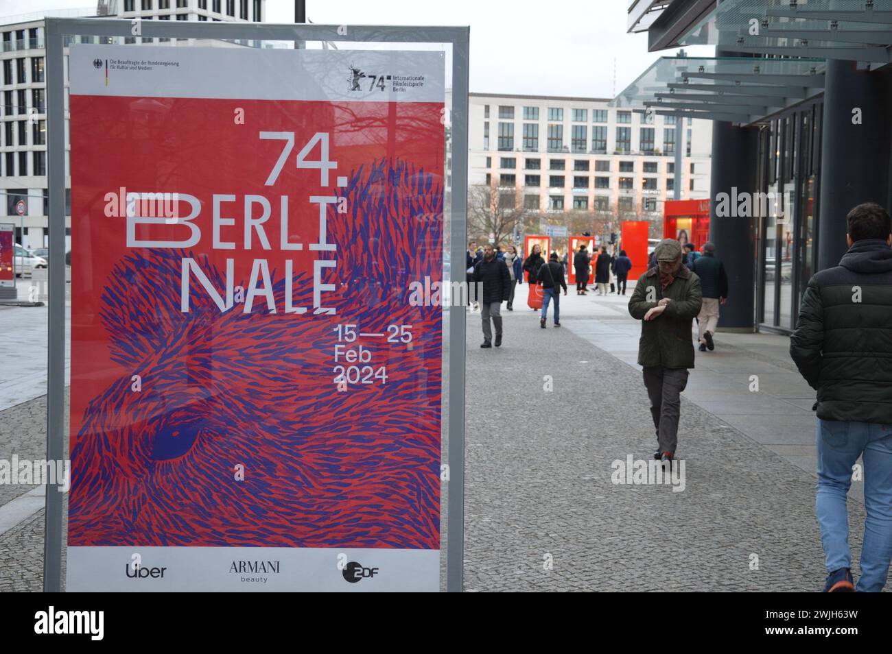 Berlin, Deutschland - 15. Februar 2024 - die Berlinale 2024, das Internationale Filmfestival, startet. (Foto: Markku Rainer Peltonen) Stockfoto