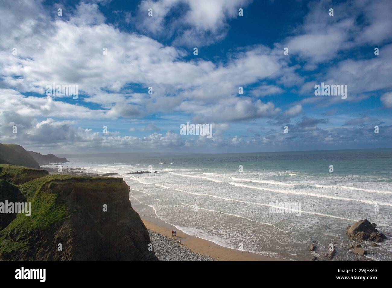Sandymouth Beach, Cornwall, England. Stockfoto