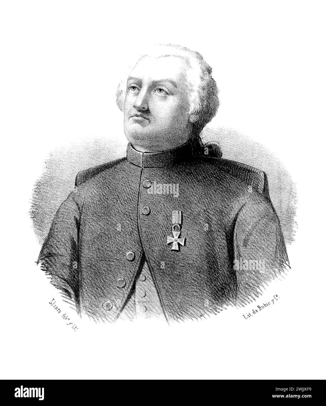 1790 CA, SARAGOSSA , SPANIEN : der spanische Politiker Prinz Ramon PIGNATELLI y MONCAYO ( 1734 - 1793 ) . Sohn des italienischen fürsten Antonio Pignatelli d'Aragona conde de Fuentes und Francisca de Moncayo y Fernández de Heredia , Bruder des Heiligen Vaters José Maria Pignatelli ( Giuseppe , 1737–1811 ) von Compañía de Jesús ( Compagnia dei GESUITI ) . Porträt von Llanta ana de Rubio , 1840c. , Spanien . - GESCHICHTE - Foto STORICHE - Principe - Cortés - ARAGONA - Nobiltà italiana e spagnola - SPAGNA - SARAGOZZA - ARAGONA - italienischer ADEL - principi - ILLUSTRAZIONE - ILLUSTRATION - GRAVUR Stockfoto