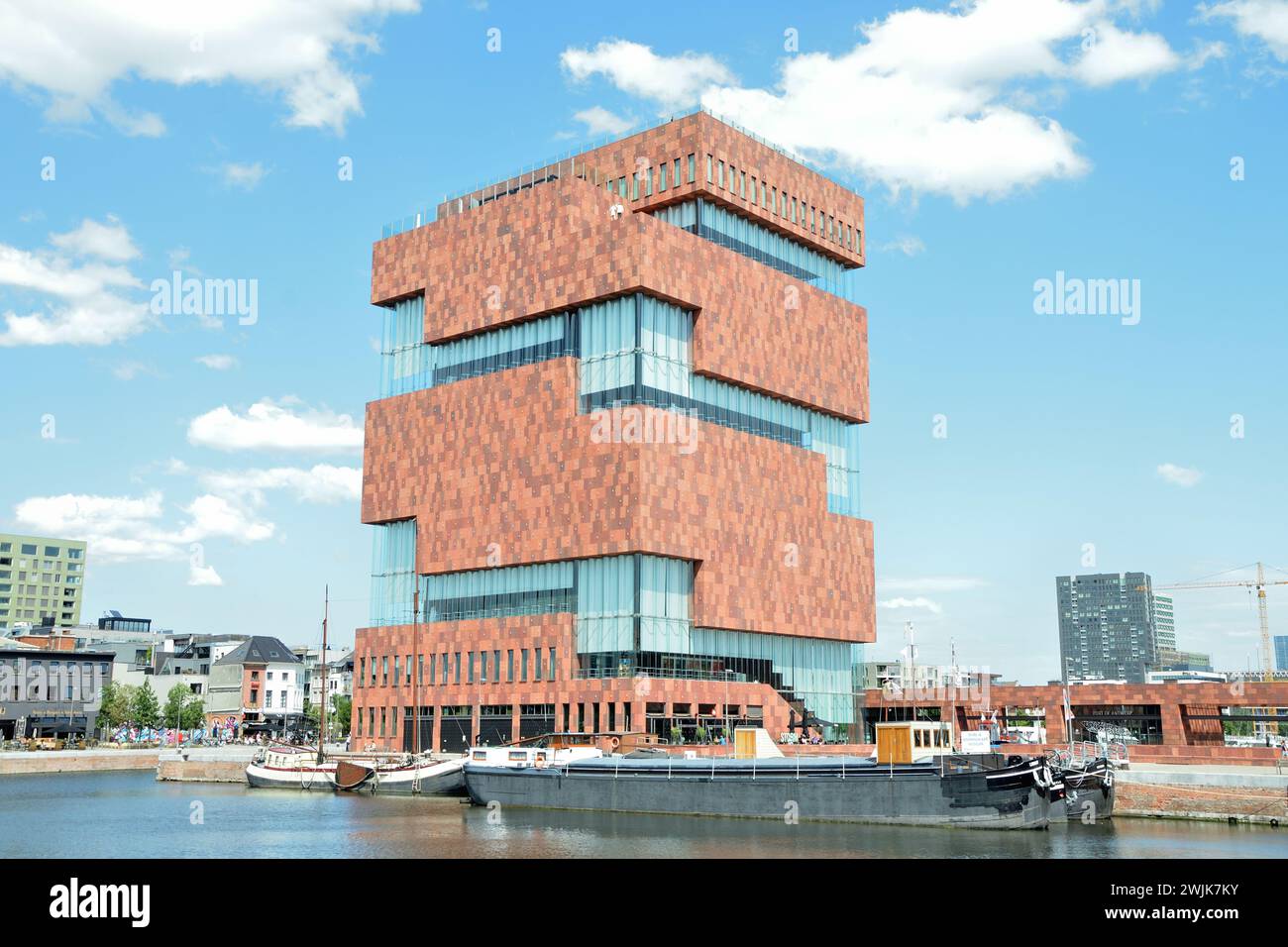 MAS Museum aan de Stroom. Eilandje Viertel Antwerpen Belgien, im MAS Museum Stockfoto