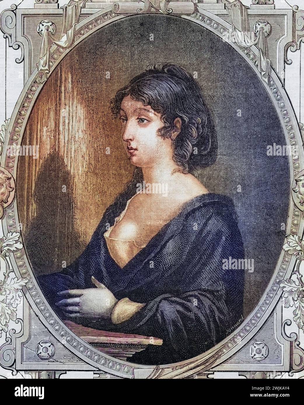 Cecile Renault (geb. 1774 in Paris; Std. 17. Juni 1794 in Paris) ist eine historische Figur der Französischen Revolution, Historisch, digital restaurierte Reproduktion von einer Vorlage aus dem 19. Jahrhundert, Datum nicht angegeben Stockfoto