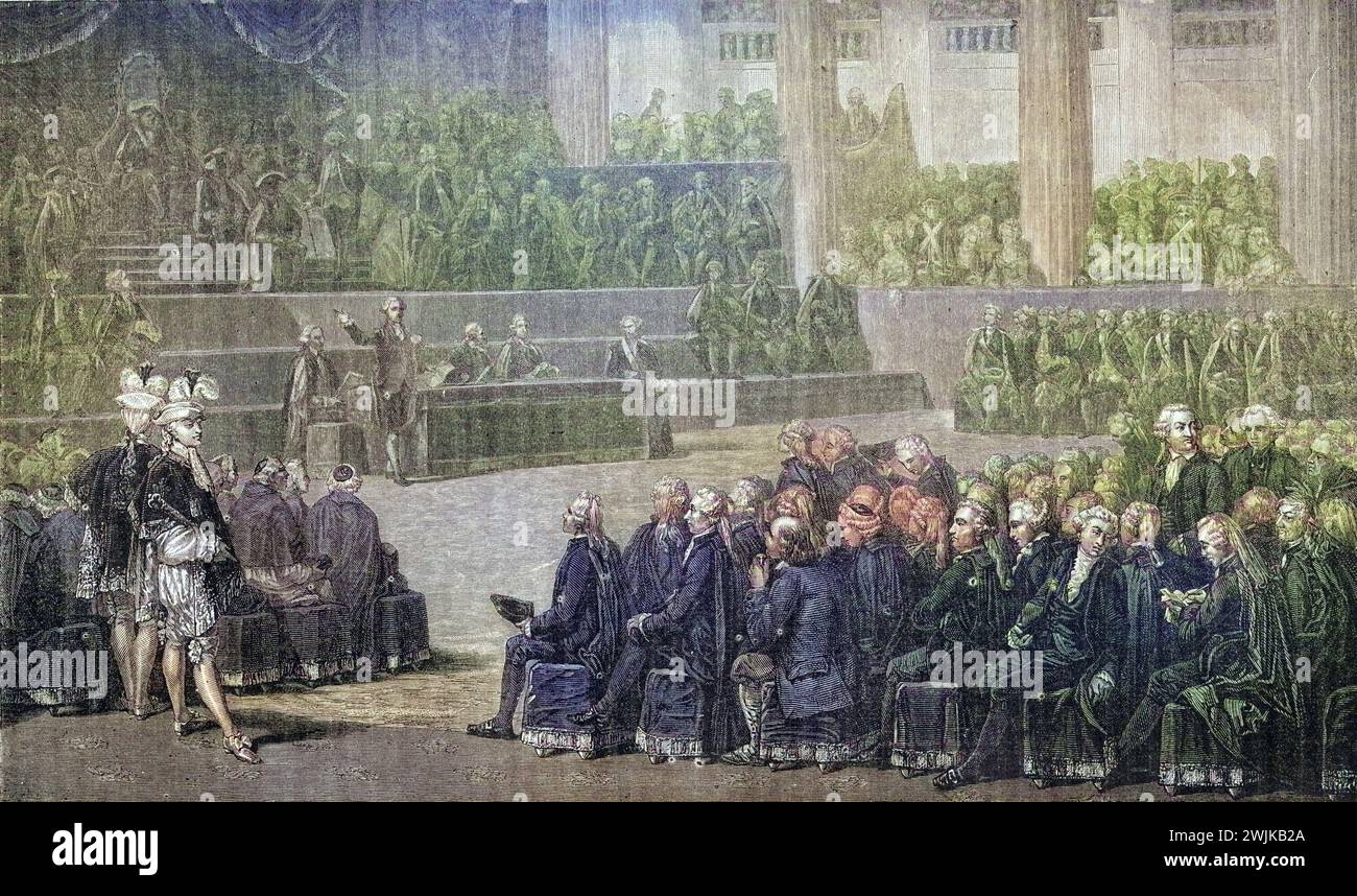 Eröffnung der Generalstände, Frankreich, Historisch, digital restaurierte Reproduktion von einer Vorlage aus dem 19. Jahrhundert, Datum nicht angegeben Stockfoto