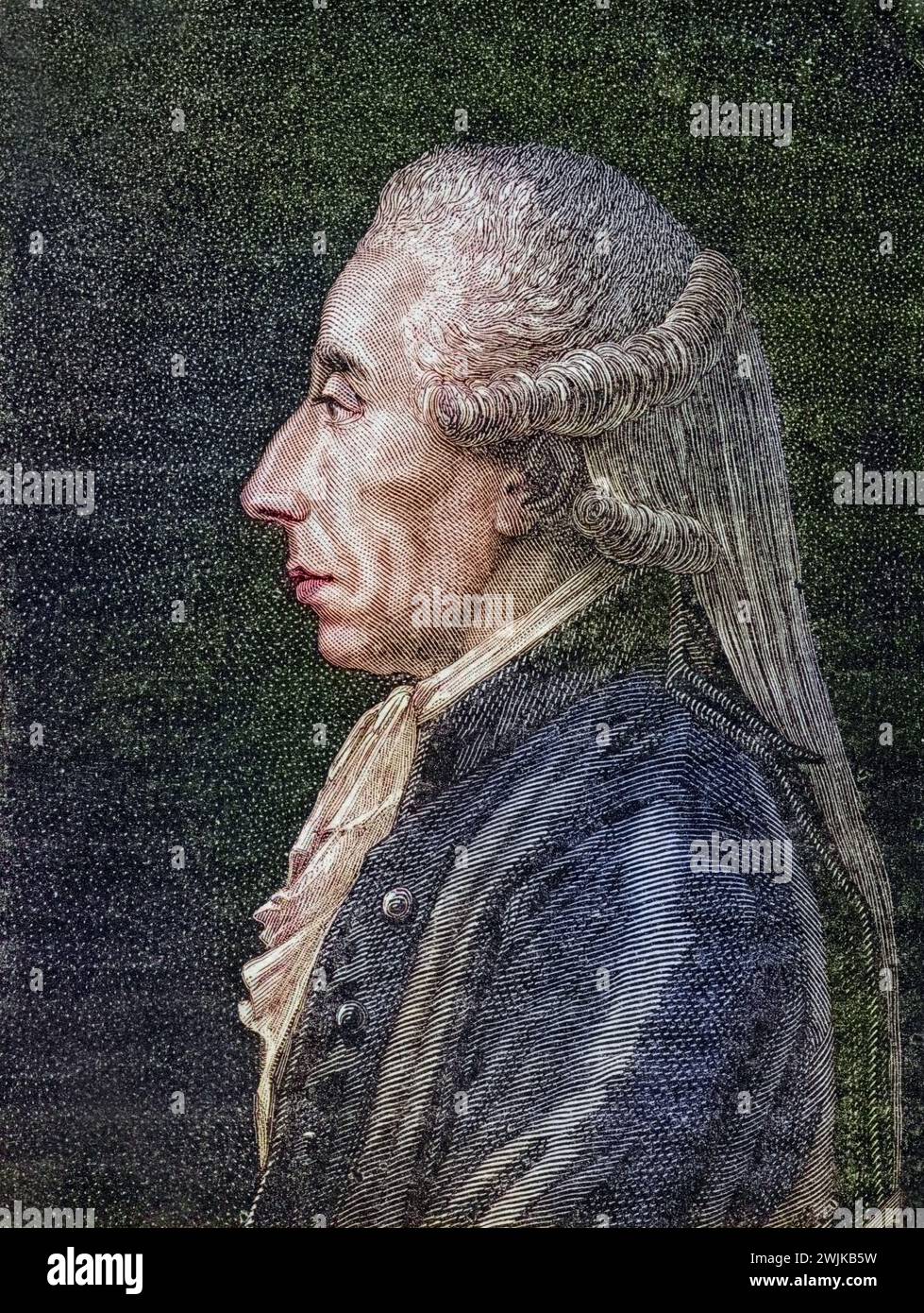 Jean-Sylvain Bailly (geb. 15. September 1736 in Paris; Std. 12. November 1793 ebenda) war ein französischer Astronom und erster Bürgermeister von Paris, Historisch, digital restaurierte Reproduktion von einer Vorlage aus dem 19. Jahrhundert, Datum nicht angegeben Stockfoto