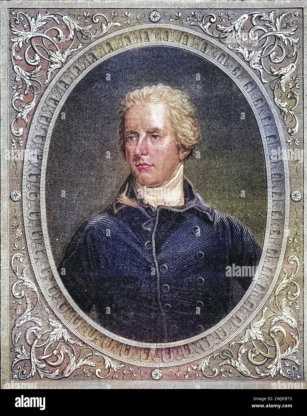 William Pitt Amherst, 1. Earl Amherst (geb. 14. Januar 1773 in Bath; Std. 13. März 1857 in Knole House, Sevenoaks) war ein britischer Politiker und Staatsmann, Historisch, digital restaurierte Reproduktion von einer Vorlage aus dem 19. Jahrhundert, Datum nicht angegeben Stockfoto