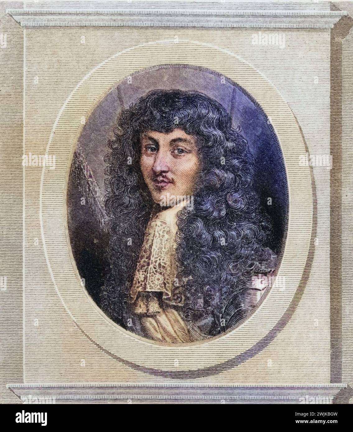 Ludwig XIV., Ludwig Dieudonne 1638-1715. König von Frankreich und Navarra 1643-1715, Historisch, digital restaurierte Reproduktion von einer Vorlage aus dem 19. Jahrhundert, Datum nicht angegeben Stockfoto