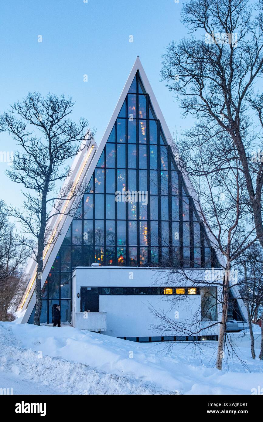 Die Arktische Kathedrale in Tromso, Norwegen Stockfoto