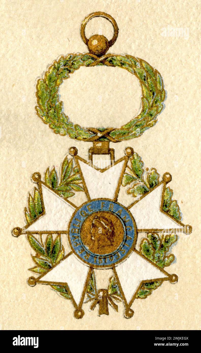 Orden der Ehrenlegion, Frankreich (Enzyklopädie, 1888), Orden der Ehrenlegion, Frankreich Stockfoto