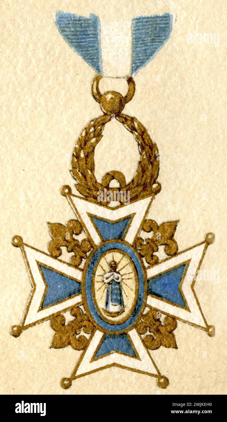 Karls III. Orden, Spanien, (Enzyklopädie, 1888), Orden Karls III., Spanien Stockfoto