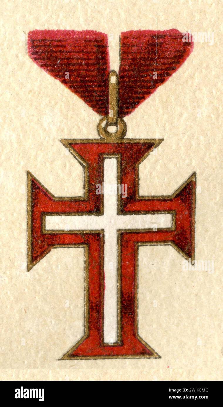 Ordnung Christi. Portugal , (Enzyklopädie, 1888), Christus-Orden. Portugal Stockfoto