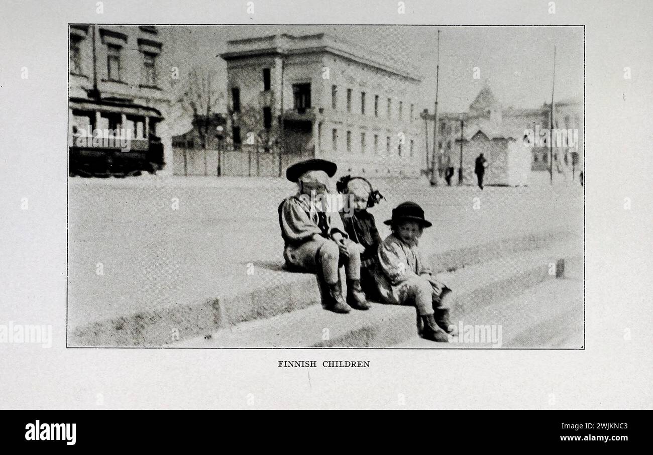 Finnische Kinder aus dem Russischen Reich von Nevin Otto Winter, veröffentlicht 1913 Stockfoto