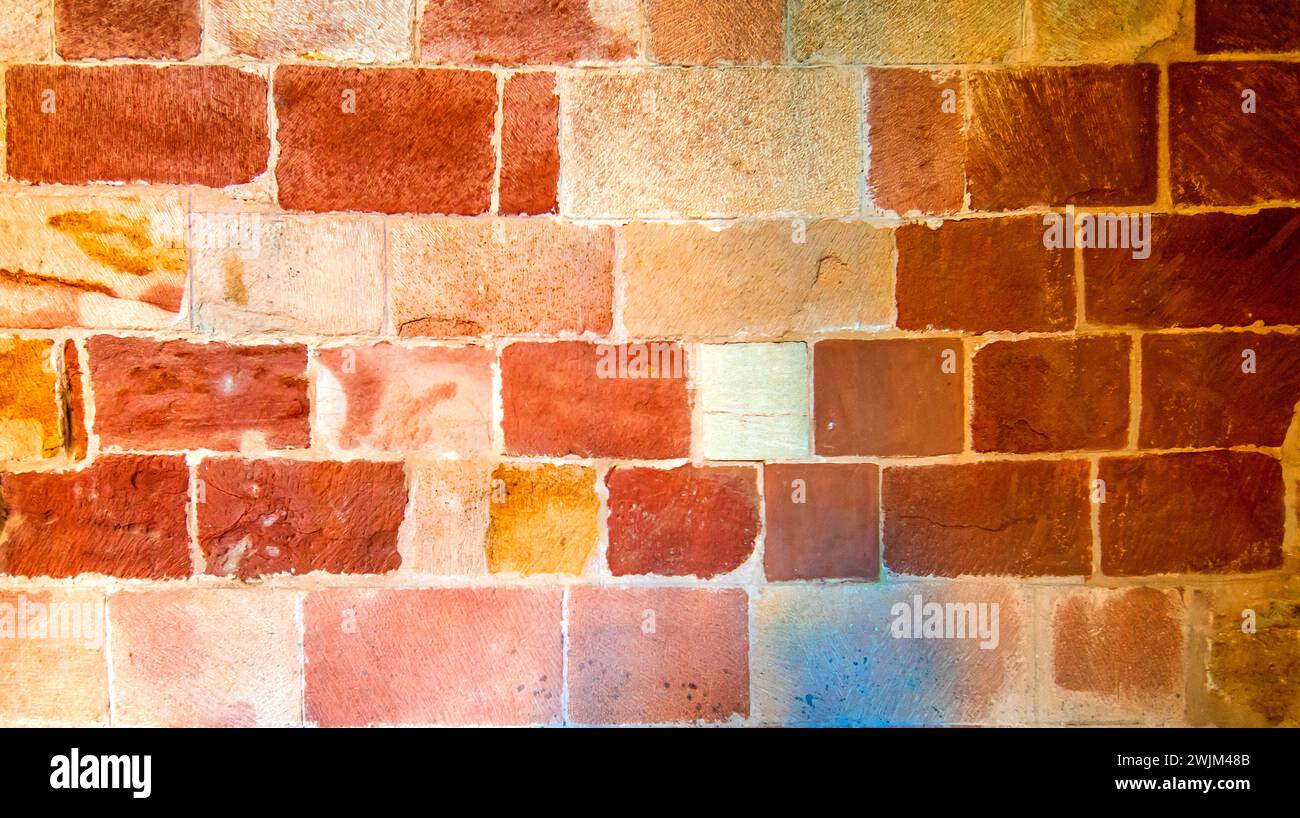 Abstraktes Strukturiertes Hintergrunddesign Aus Ziegelwänden Stockfoto