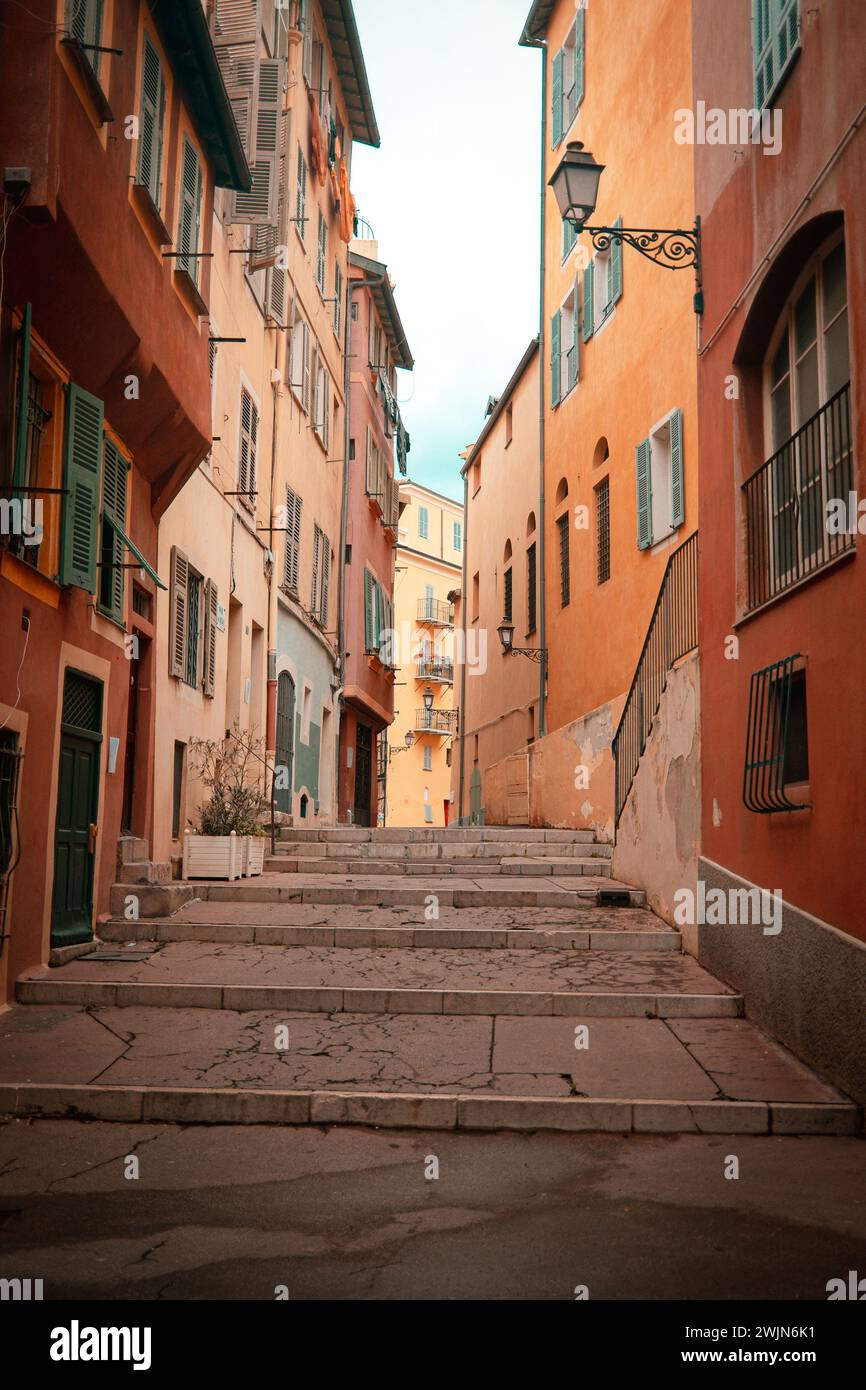 Lebhafte Straßen von Nizza Stockfoto