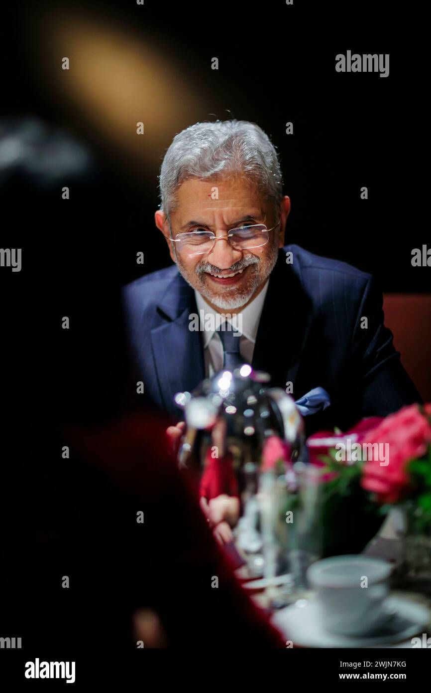 München, Deutschland. Februar 2024. Subrahmanyam Jaishankar, Außenminister von Indien. München, 16. Februar 2024. Fotografiert im Auftrag des Außenministeriums Credit: dpa/Alamy Live News Stockfoto