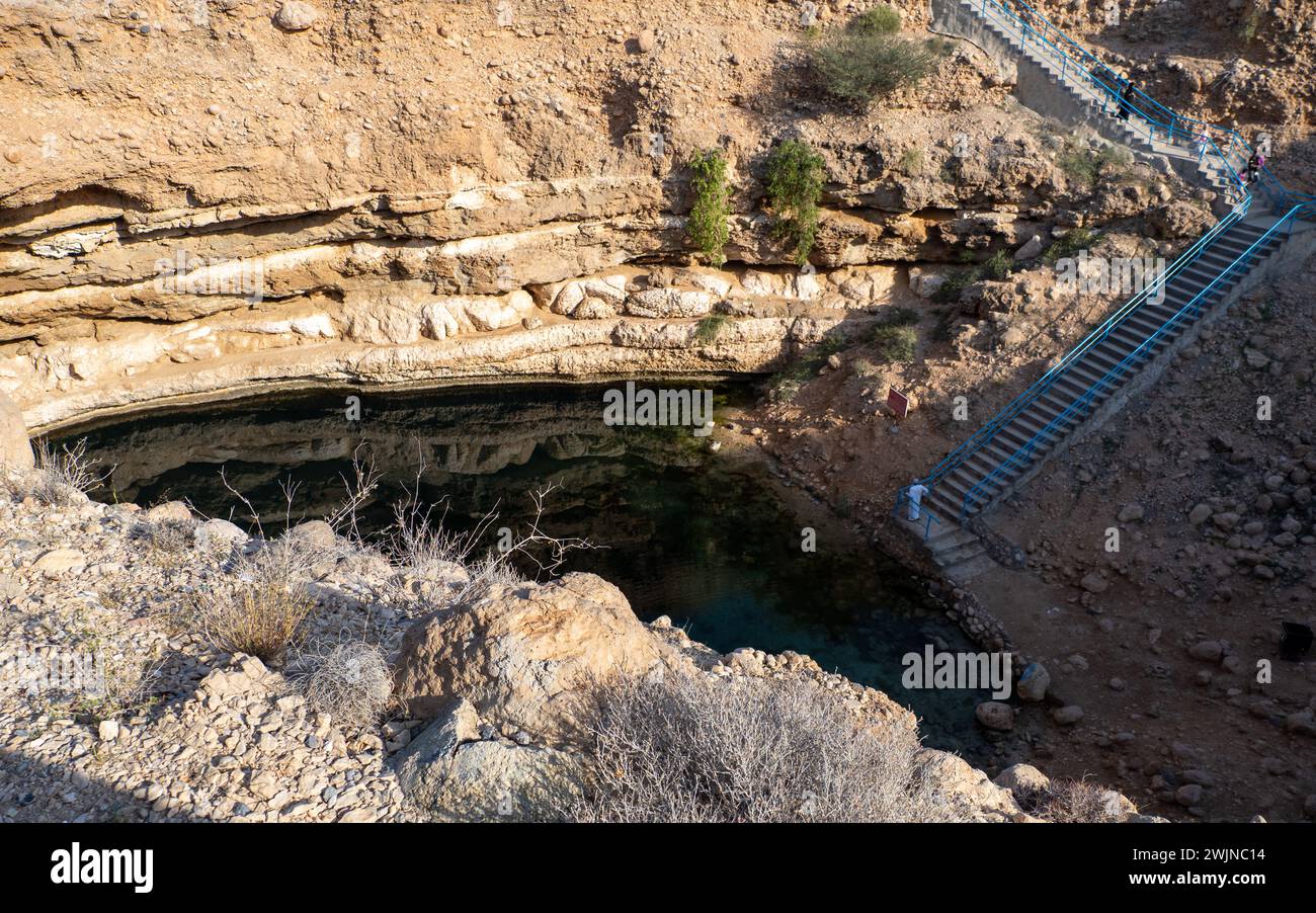 Das Bimmah Sinkhole, Oman Stockfoto