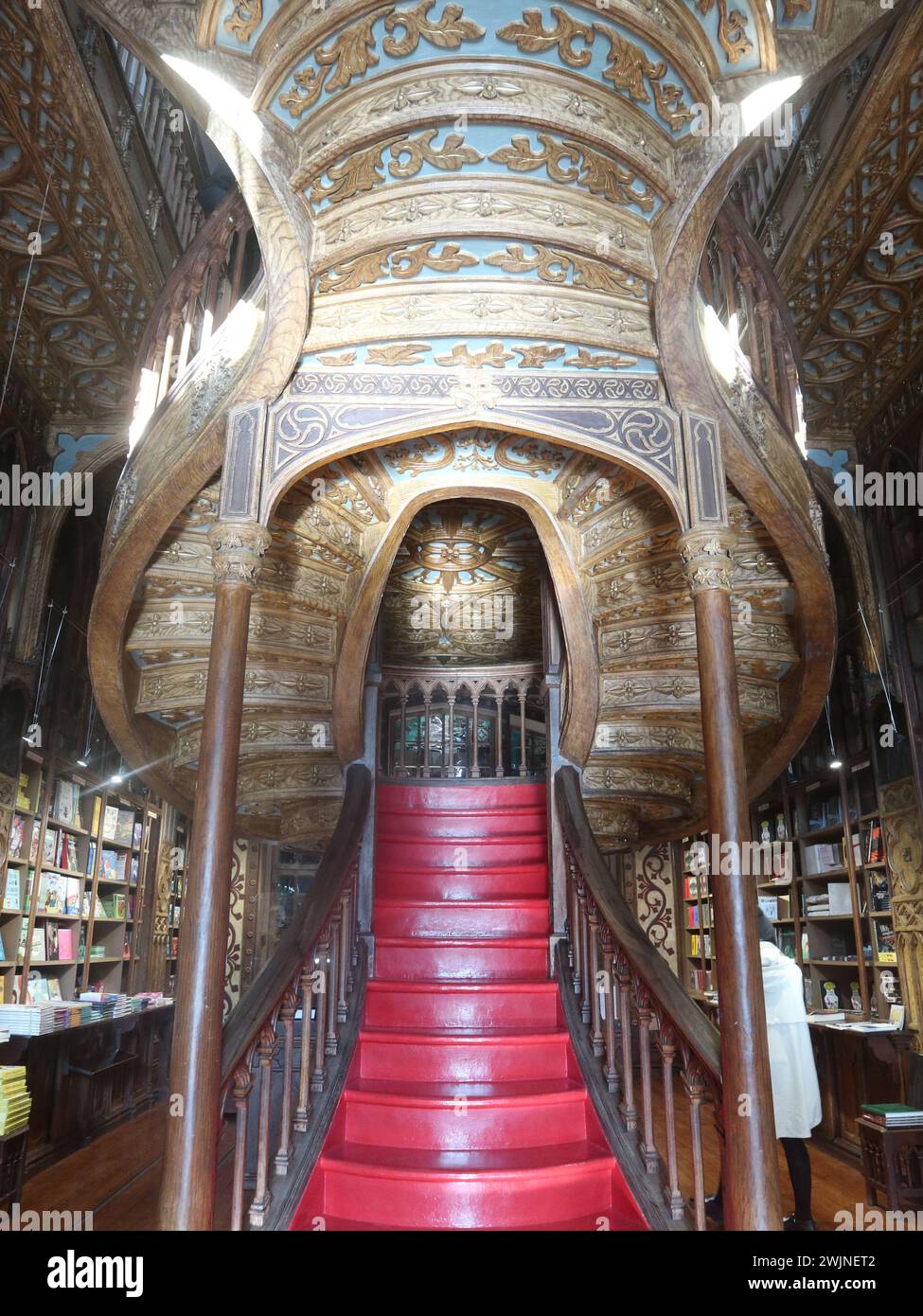 Der schönste Buchladen der Welt Harry Potter Porto Portugal Livraria Lello Stockfoto