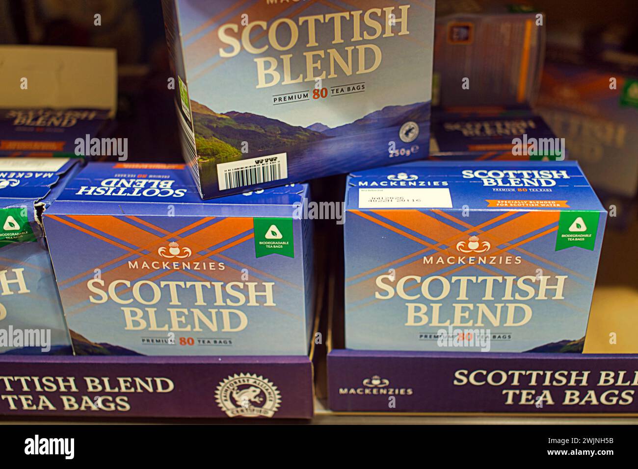 Glasgow, Schottland, Großbritannien. Der Teemangel im Supermarkt war durch die Probleme im Golf bedroht. Credit Gerard Ferry/Alamy Live News Stockfoto