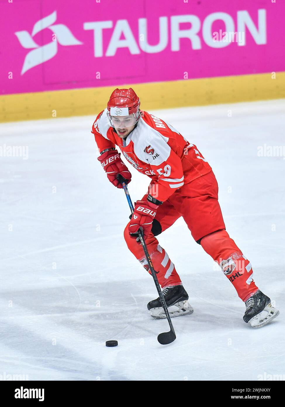 2024.02.11 Sosnowiec Hokej na lodzie Mezczyzn IIHF Turniej Pre-Kwalifikacyjny do Igrzysk Olimpijskich Sosnowiec 2024 Polska - Korea Poludniowa N/z Marcin Horzelski Foto Marcin Bulanda/PressFocus 2024.02.11 Sosnowiec Eishockey Männer IIHF Olympisches Eishockey Qualifikationsrunde 3 Gruppe J Saison 2024 Polska - Korea Polska - Korea Poludniowa Kredit: Marcin Bulanda/PressFocus SIPA USA/Alamy Live News Stockfoto