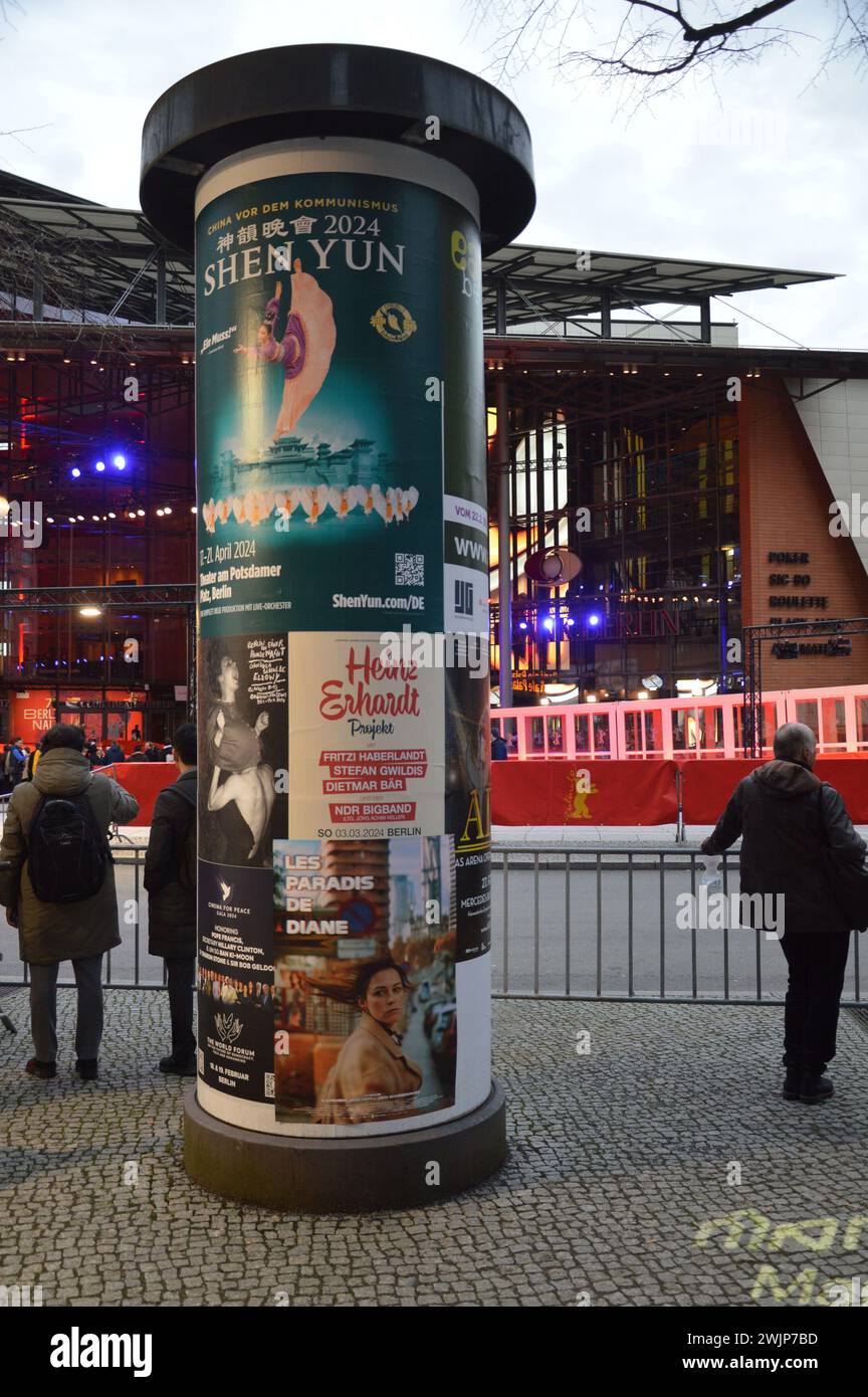 Berlin, Deutschland - 16. Februar 2024 - Berlinale 2024 - Internationale Filmfestspiele. (Foto: Markku Rainer Peltonen) Stockfoto