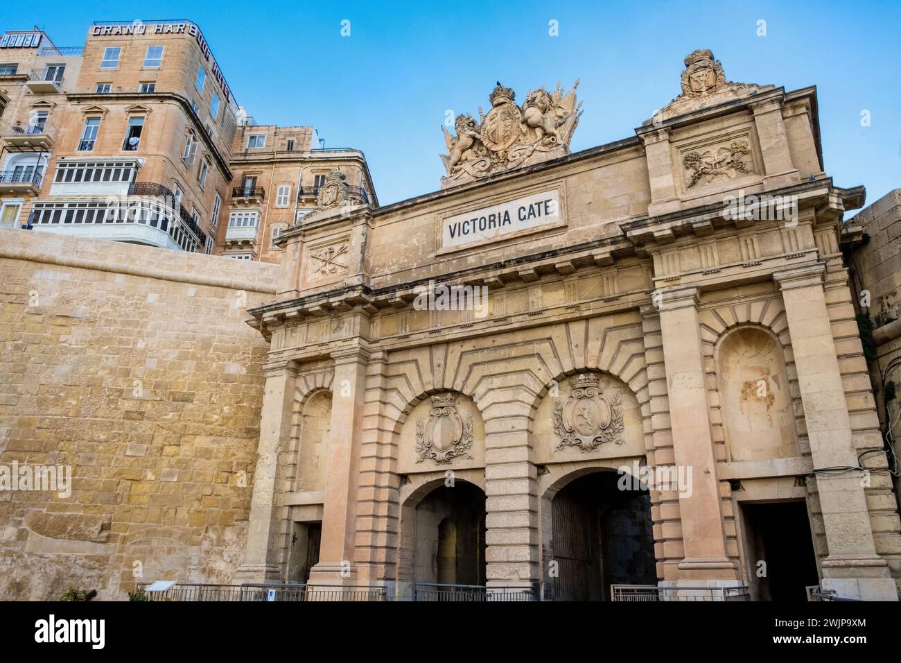 Victoria Gate in Valetta/Malta Stockfoto