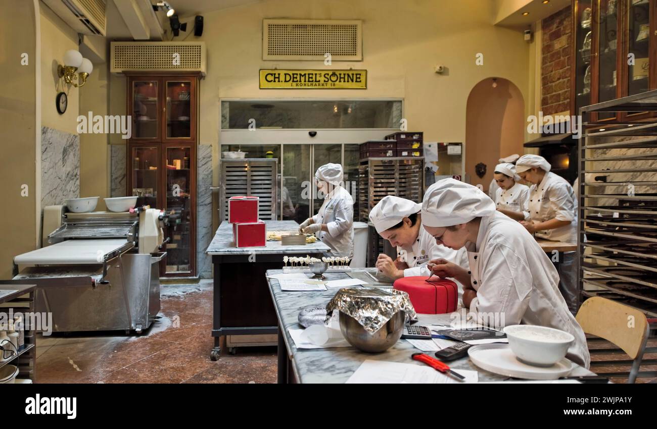 Cafe Demel Vienna Bakery Interior Wien Österreich Stockfoto