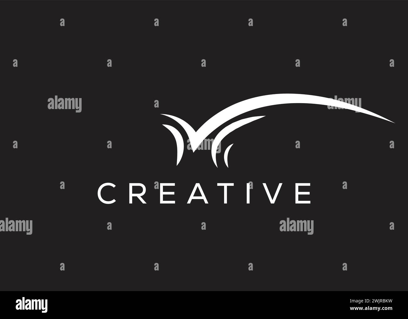 Minimalistisches Letter m Vektor-Logo-Design-Template. Kreatives, modernes Logo mit Buchstabe m Stock Vektor