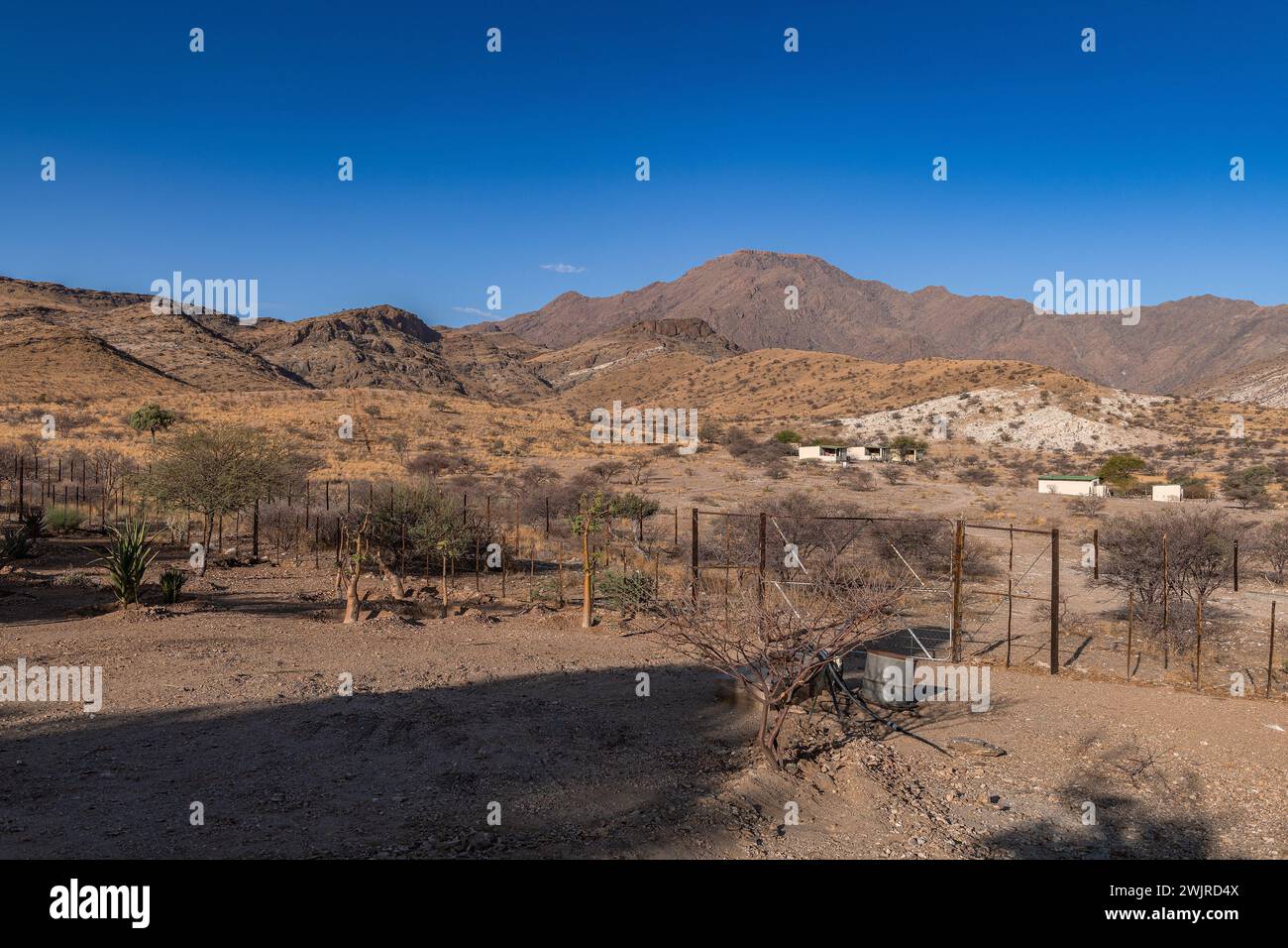 Blick auf das Gamsberg-Massiv, Khomas, Namibia Stockfoto
