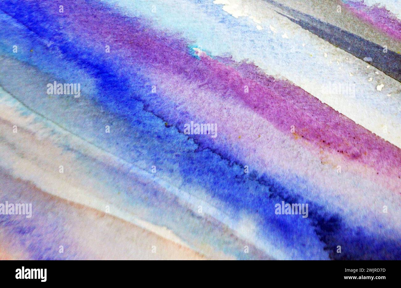 Pinselstrich Original Aquarellmalerei abstrakter Expressionismus Hintergrund für Design Stockfoto