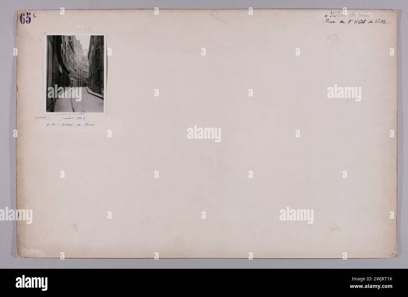 Anonym, rue de l'Hotel-de-Ville, rechts L'Hôtel de Sens, 4. Arrondissement, Paris. (Getreuer Titel), 1926-08. Silbergelatinebromid-Entnahme. Carnavalet Museum, Geschichte von Paris. Stockfoto