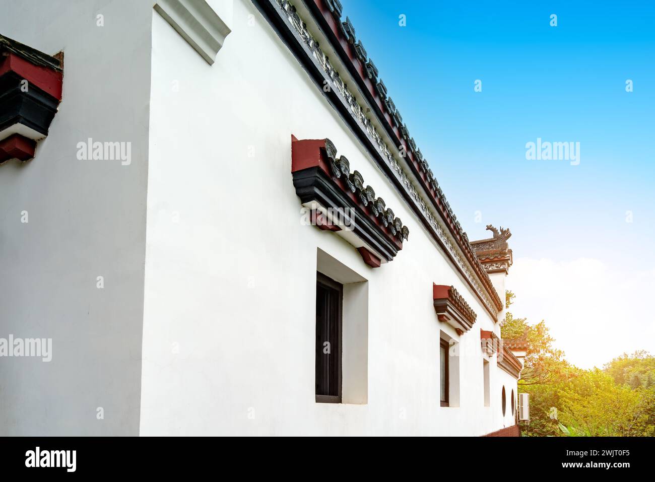 Landschaft des Qingchuan Pavilion Park in Wuhan, Hubei, China. Stockfoto