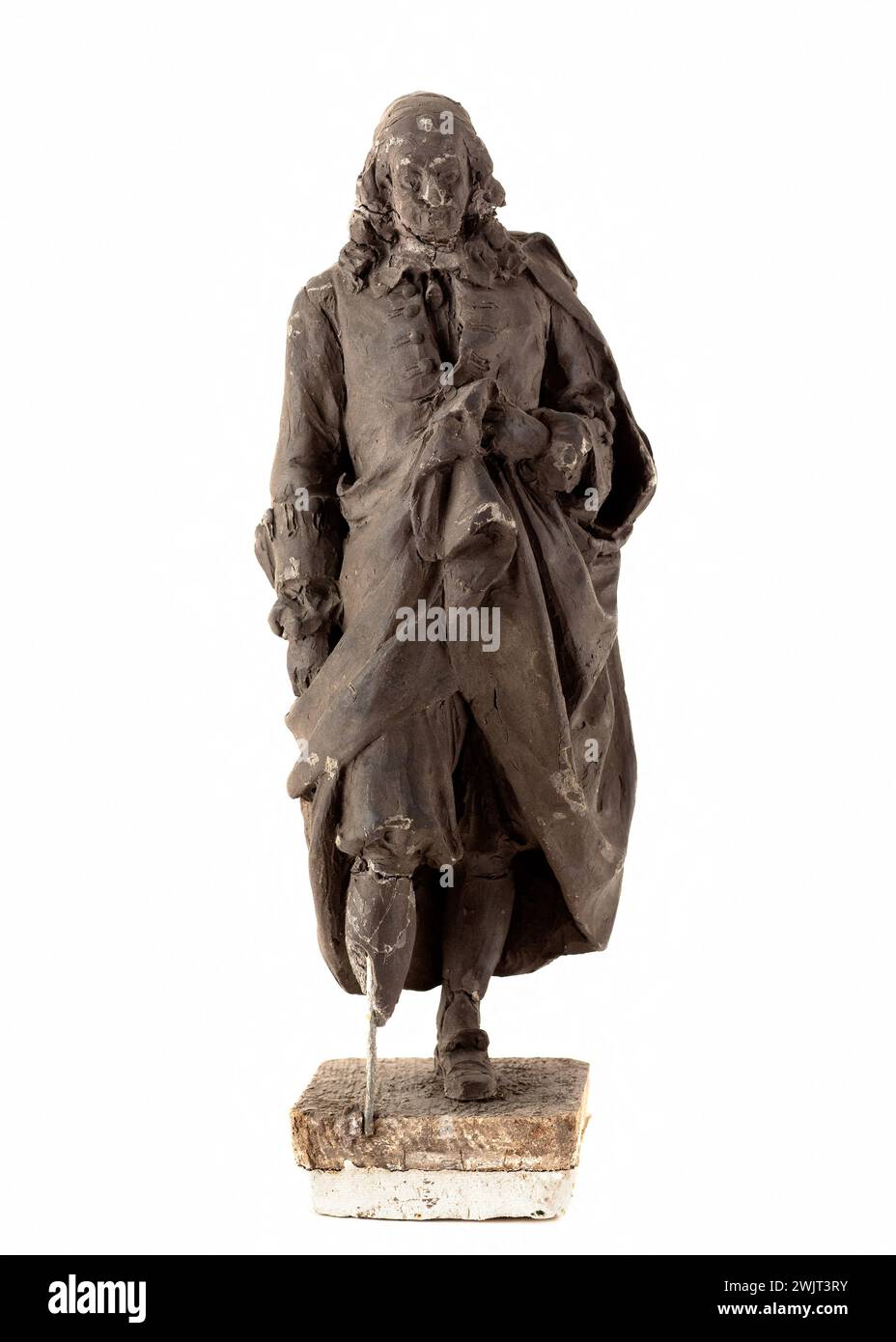 Henri Allouard (1844-1929). Porträt von Pierre Corneille (1606-1684), Dramatiker. Wachs, 1880-1900. Paris, Carnavalet Museum. 60823-7 Wachs, französischer Dramatiker, Schriftsteller, Statue Stockfoto