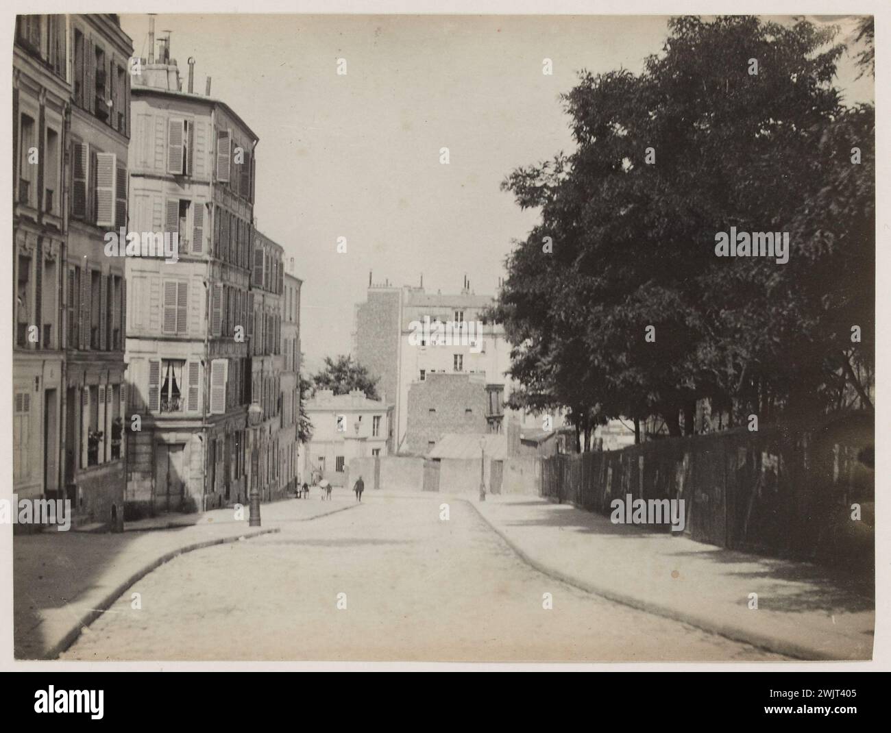 Blancard, Hippolyte (1843 - D.1924), rue Lepic, 18. Arrondissement, Paris (Dummy-Titel), 1890. Platin-Druck. Carnavalet Museum, Geschichte von Paris. Stockfoto