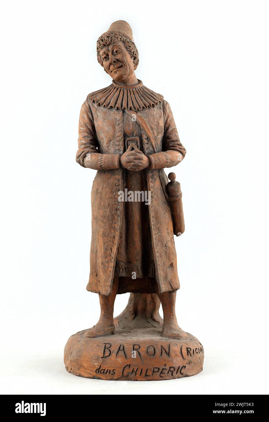 Charles Kotra (1859-1942?) Porträtladung von Louis Bouchêne dit Louis Baron (1838–1920), Schauspieler. Ricinrolle bei "Chilpéric". Terrakotta. Paris, Carnavalet Museum. 74057-16 Schauspieler, französischer Komiker, Spott, Modellierung, Porträtladung, Bildhauer, Terrakotta, 19. 19. 19. 19. 19. 19. 19. 19 19. Jahrhundert, Karikatur Stockfoto