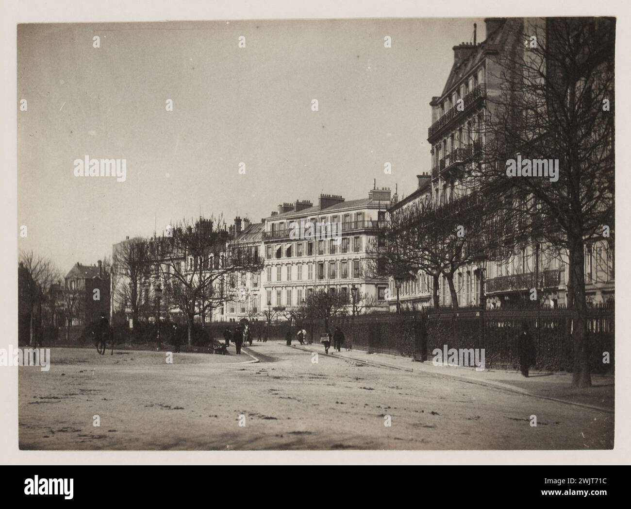 Blancard, Hippolyte (1843 - D.1924), Avenue du Bois de Boulogne, aktuelle Avenue Foch, 16. Arrondissement, Paris (Dummy-Titel), 1890. Platin-Verlosung. Carnavalet Museum, Geschichte von Paris. Stockfoto