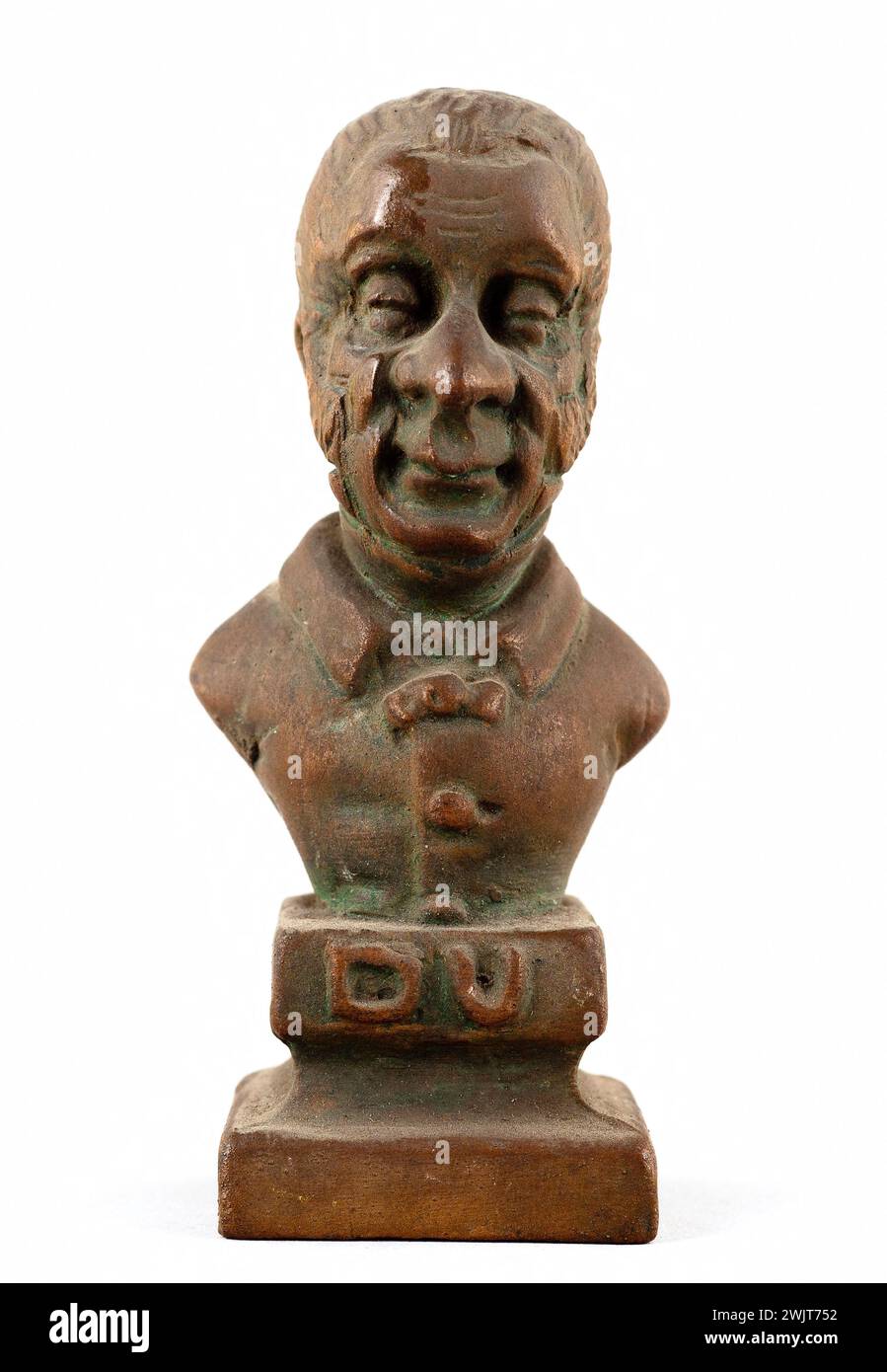 Kaulquappe. "Gilbert-Louis Dupré (1806-1896), Tenor". Metallische Terrakotta. Paris, Carnavalet Museum. 72099-50 Büste, französischer Sänger, Gesicht, Porträt, Tenor, Terrakotta-Metallisee Stockfoto