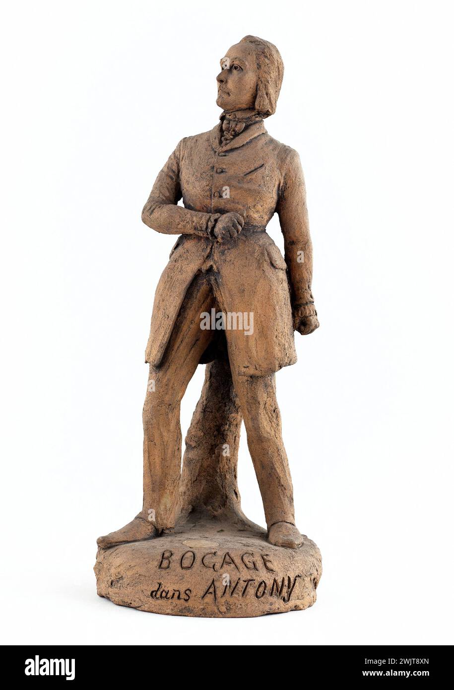Charles Kotra (1859-1942?) Porträtladung von Pierre Martinien Touez dit Bocage (1797–1863), Schauspieler. Die Rolle des Antonius in „Antonius“. Terrakotta. Paris, Carnavalet Museum. 74058-3 Schauspieler, französischer Komiker, Spott, Modellierung, Porträtladung, Bildhauer, Terrakotta, 19. 19. 19. 19. 19. 19. 19. 19 19. Jahrhundert, Karikatur Stockfoto