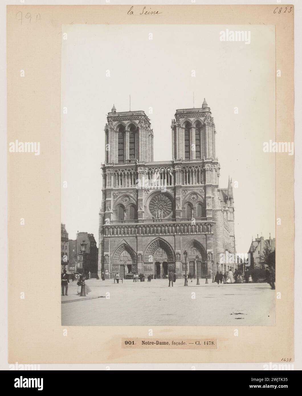 Blancard, Hippolyte (1843 - D.1924), Kathedrale Notre-Dame, 4. Arrondissement, Paris. (Dummy-Titel), 1890. Platin-Verlosung. Carnavalet Museum, Geschichte von Paris. Stockfoto